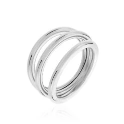 Bague Adeau Acier Blanc