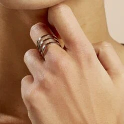 Bague Ajustable Adel Acier Blanc -Garmin Soldes MIDFBW0304 model1