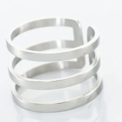 Bague Ajustable Adel Acier Blanc -Garmin Soldes MIDFBW0304 view3