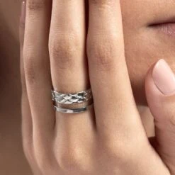 Bague Ajustable Abram Acier Blanc 13 Bague Ajustable Abram Acier Blanc -Garmin Soldes MIDFBW0308 model1