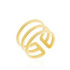 Bague Ajustable Adel Acier Doré