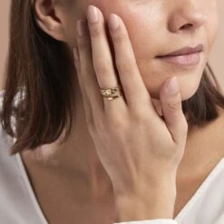 Bague Ajustable Abram Acier Doré -Garmin Soldes MIDFJW0262 model0