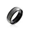 Bague Jourdan Homme Liorin Acier Bicolore Noir Et Blanc Tungstene -Garmin Soldes MIDH2W0166 master