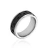 Bague Jourdan Oahu Acier Blanc Et Noir -Garmin Soldes MIDH2W0170 master