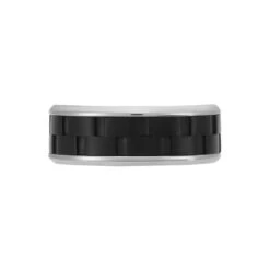 Bague Jourdan Oahu Acier Blanc Et Noir -Garmin Soldes MIDH2W0170 view1