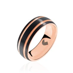 Bague Acier Rose