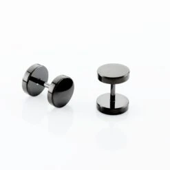 Boucles D'oreilles Puces Jourdan Eas Acier Noir -Garmin Soldes MIOHNW0008 view2